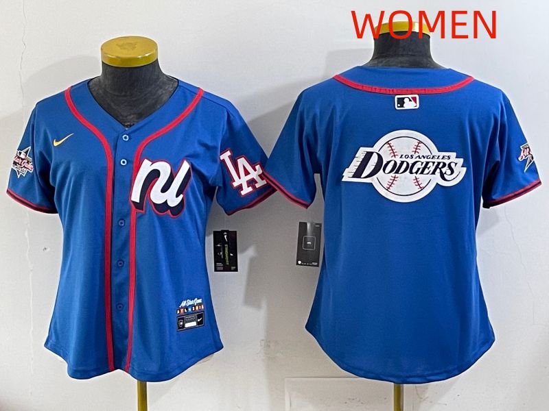 Women 2025 Los Angeles Dodgers Blank Blue All star Nike MLB Jersey style 09->youth mlb jersey->Youth Jersey